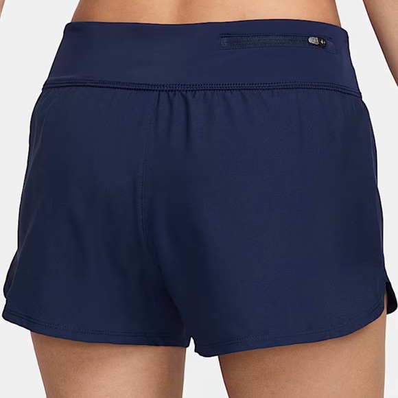 NWT Nike Dark Blue swim Sports Shorts w back zip pocket - Picture 2 of 3
